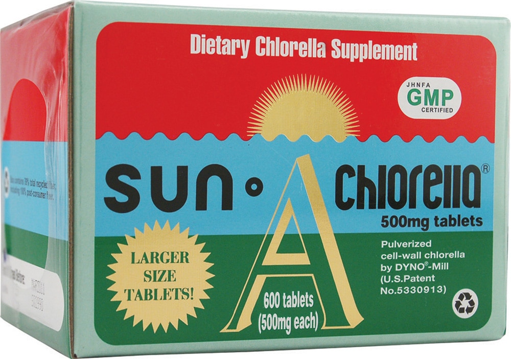 Таблетки Sun Chlorella A — 500 мг — 600 таблеток Sun Chlorella