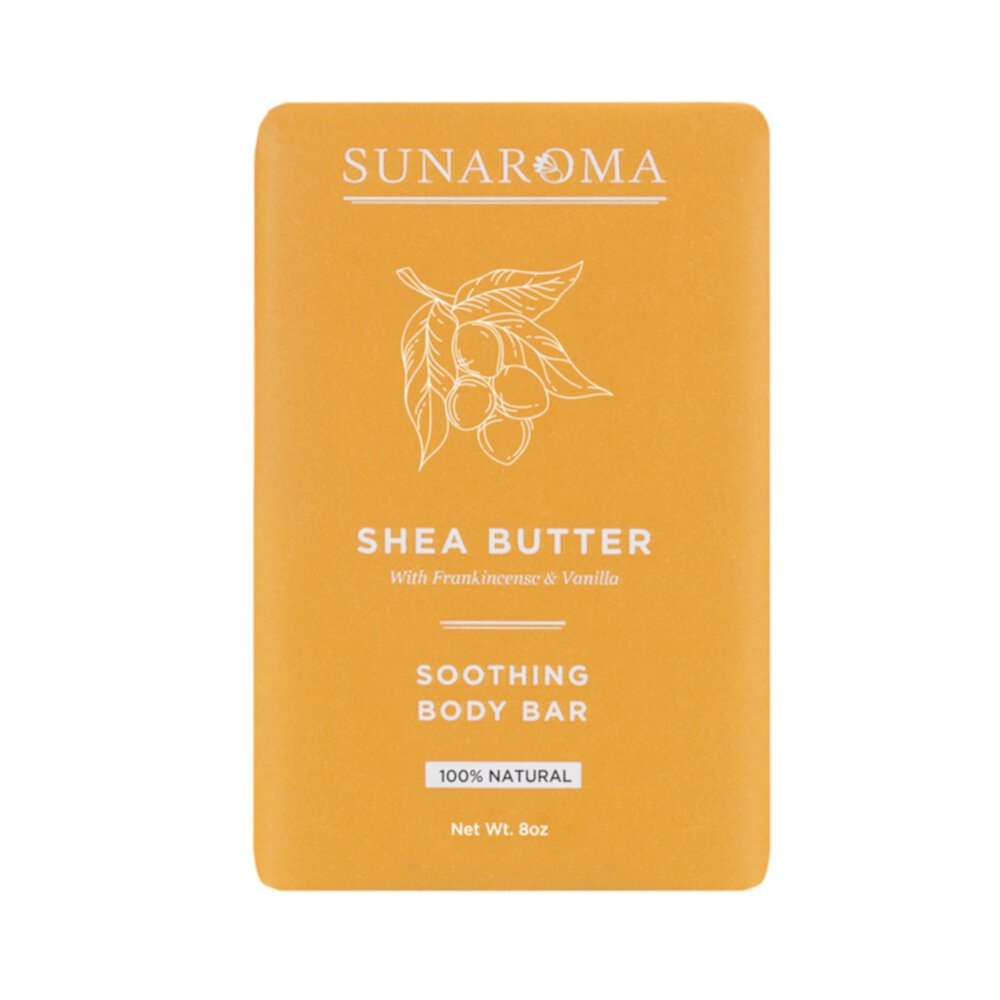 Мыло Sunaroma с маслом ши, ладаном и ванилью - 8 унций Sunaroma