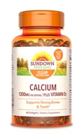 Sundown Naturals Кальций плюс витамин D3 — 60 мягких желатиновых капсул Sundown Naturals