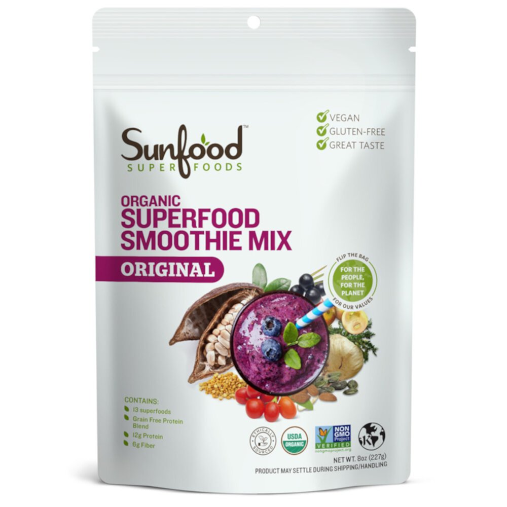 Органический Суперфуд для Смузи - 226г - Sunfood Sunfood