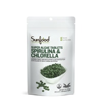 Super Algae Tablets (Таблетки) Spirulina & Chlorella -- 2 oz (Унции) Sunfood