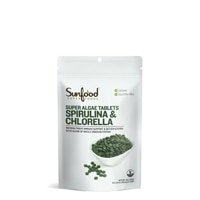 SunFood Super Algae Таблетки со спирулиной и хлореллой - 4 унции Sunfood