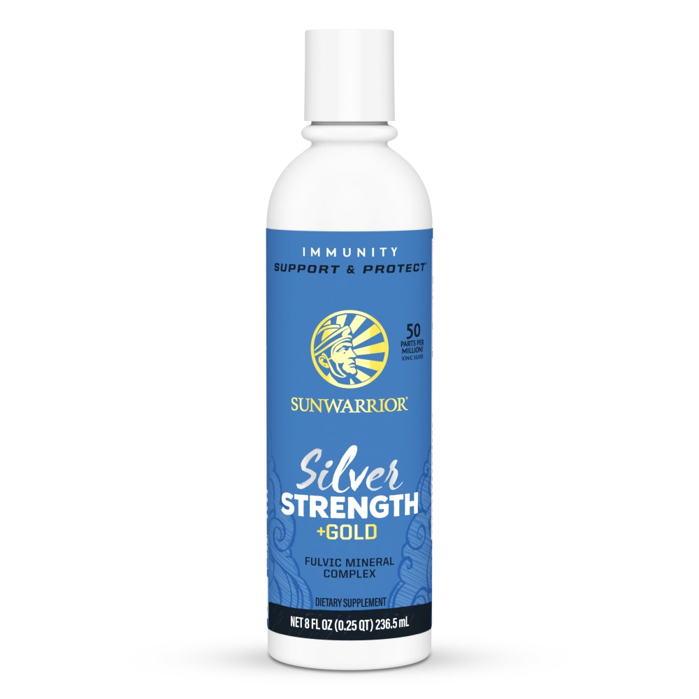 Silver Strength Plus Gold Fulvic Mineral Complex -- 8 fl oz (Жидкие унции) Sunwarrior