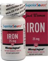 Женский железо - 25 мг - 90 микротаблеток для рассасывания - Superior Source Superior Source
