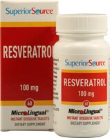 Resveratrol -- 100 mg - 60 Instant Dissolve Tablets (Таблетки) Superior Source