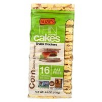 Suzie's Thin Cakes Snack Crackers Безглютеновая кукуруза, лебеда и кунжут - 4,6 унции Suzie's