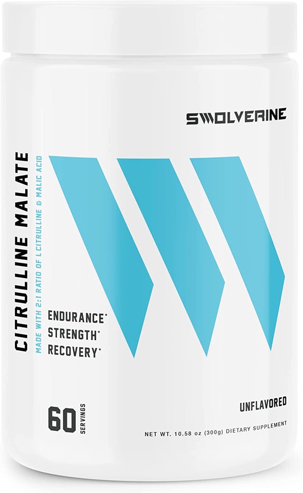 Citrulline Malate Unflavored (Без вкуса) -- 60 Servings (Порции) Swolverine