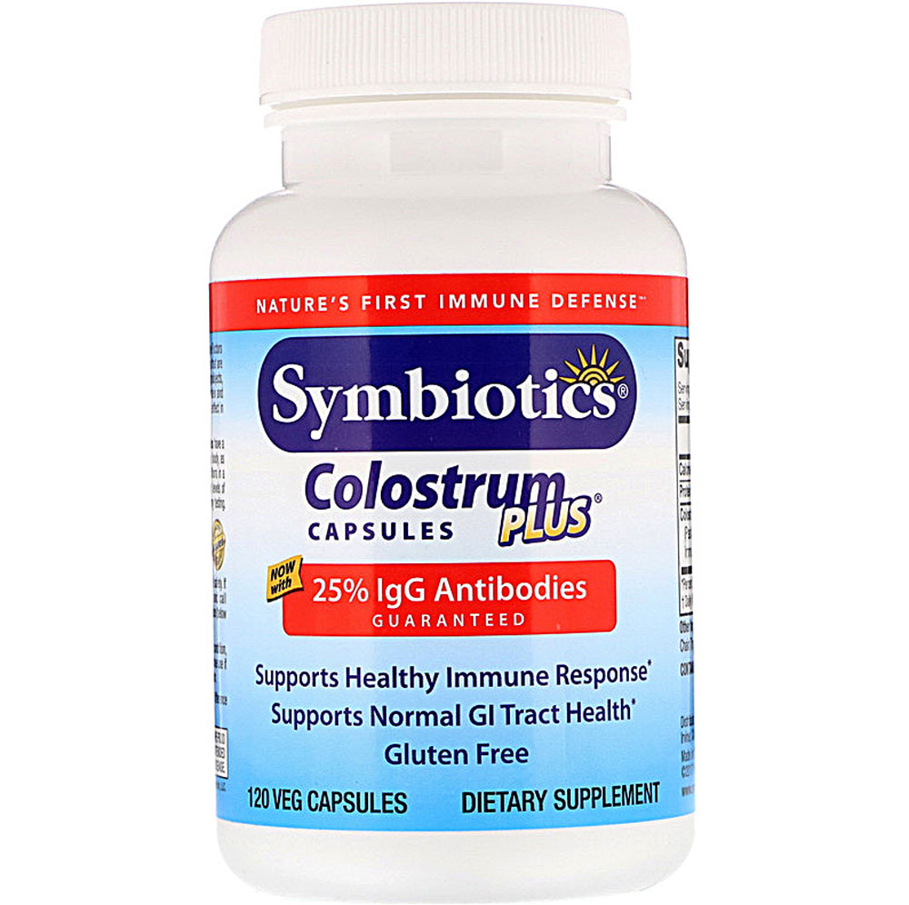 Symbiotics Colostrum Capsules Plus® -- 120 растительных капсул Symbiotics