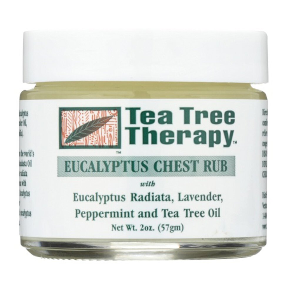 Терапевтический массаж груди с чайным деревом, эвкалиптом, австралийской лавандой, перечной мятой и маслом чайного дерева — 2 унции Tea Tree Therapy