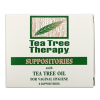 Лечебные свечи чайного дерева с маслом чайного дерева -- 6 суппозиториев Tea Tree Therapy