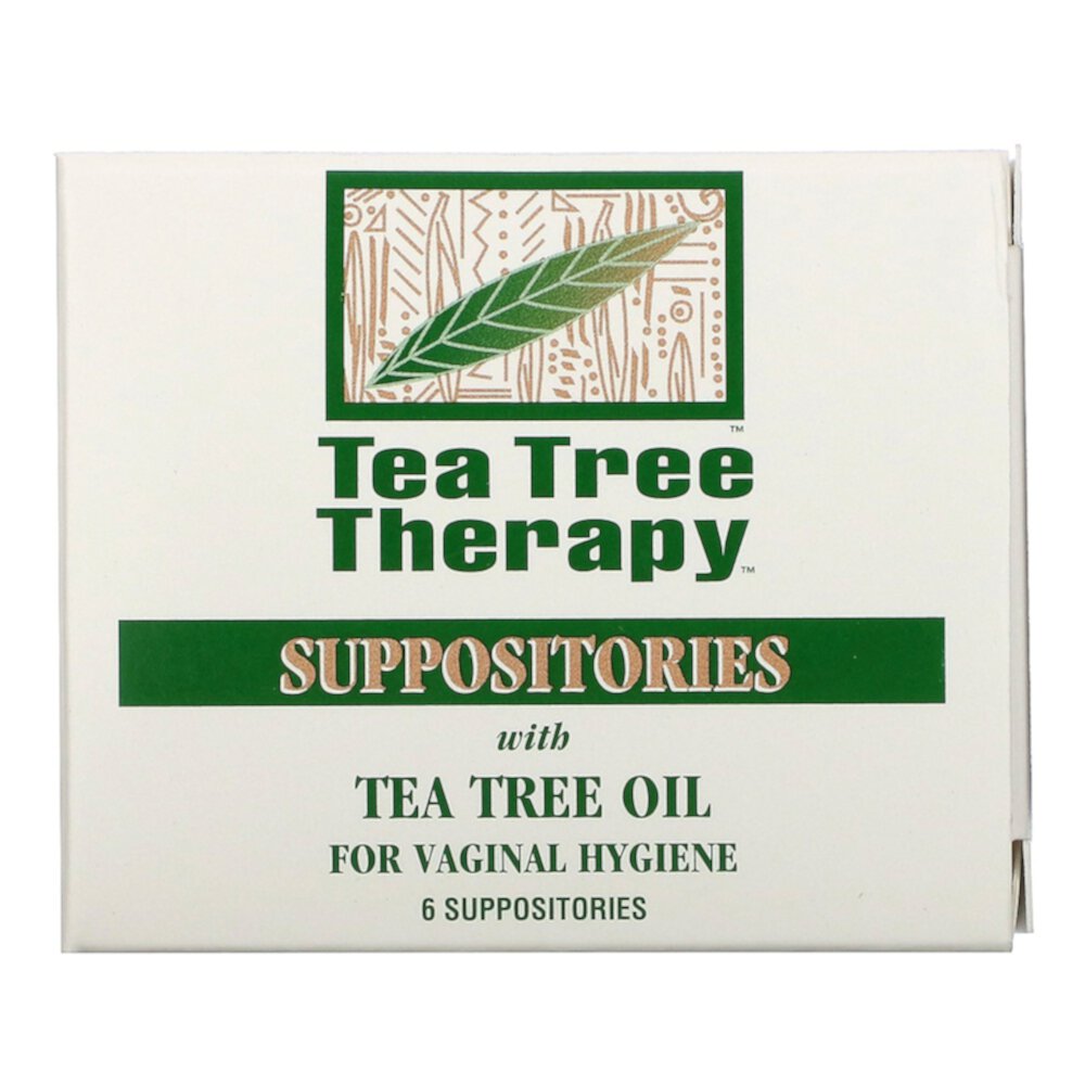 Лечебные свечи чайного дерева с маслом чайного дерева -- 6 суппозиториев Tea Tree Therapy