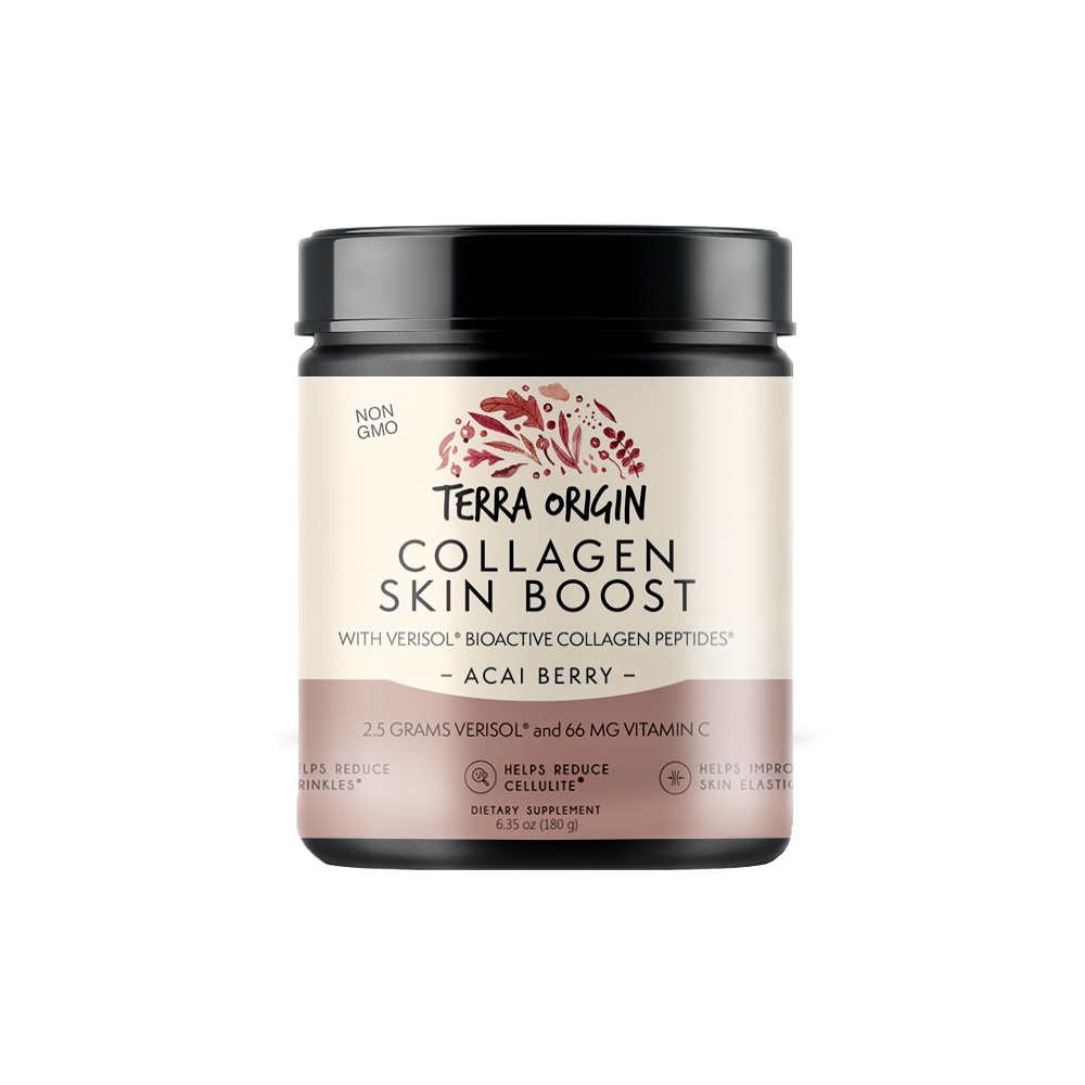 Terra Origin Collagen Skin Boost Acai Berry — 6,35 унции Terra Origin