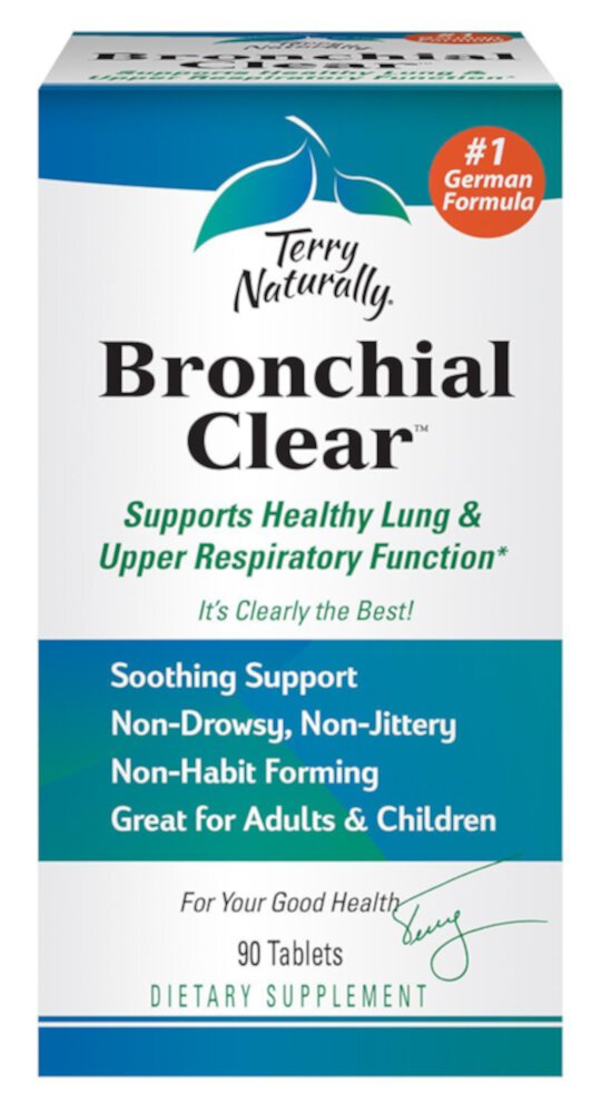 Terry Naturally Bronchial Clear™ — 90 таблеток Terry Naturally