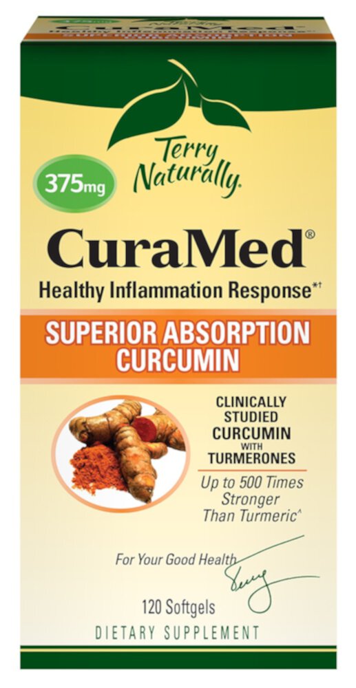 CuraMed -- 375 mg - 120 Softgels (Мягкие капсулы) Terry Naturally