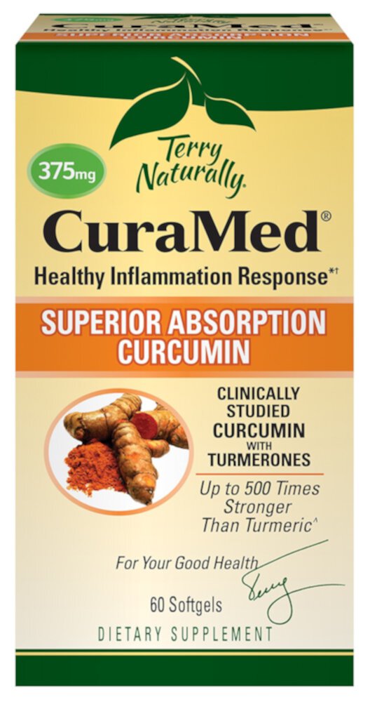 CuraMed® -- 375 mg - 60 Softgels (Мягкие капсулы) Terry Naturally