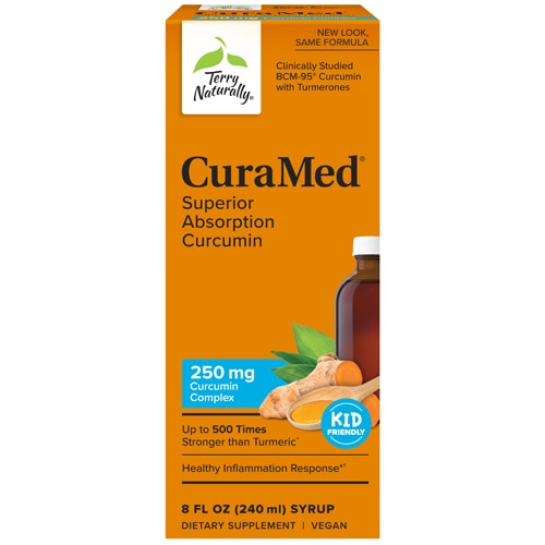 CuraMed Superior Absorption Curcumin Syrup -- 250 mg - 8 fl oz (Жидкие унции) Terry Naturally