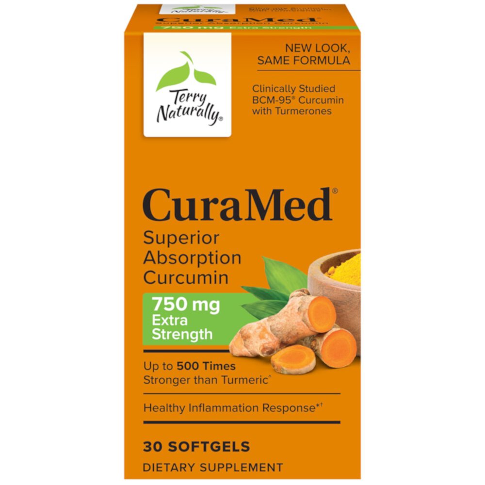 CuraMed -- 750 mg - 30 Softgels (Мягкие капсулы) Terry Naturally