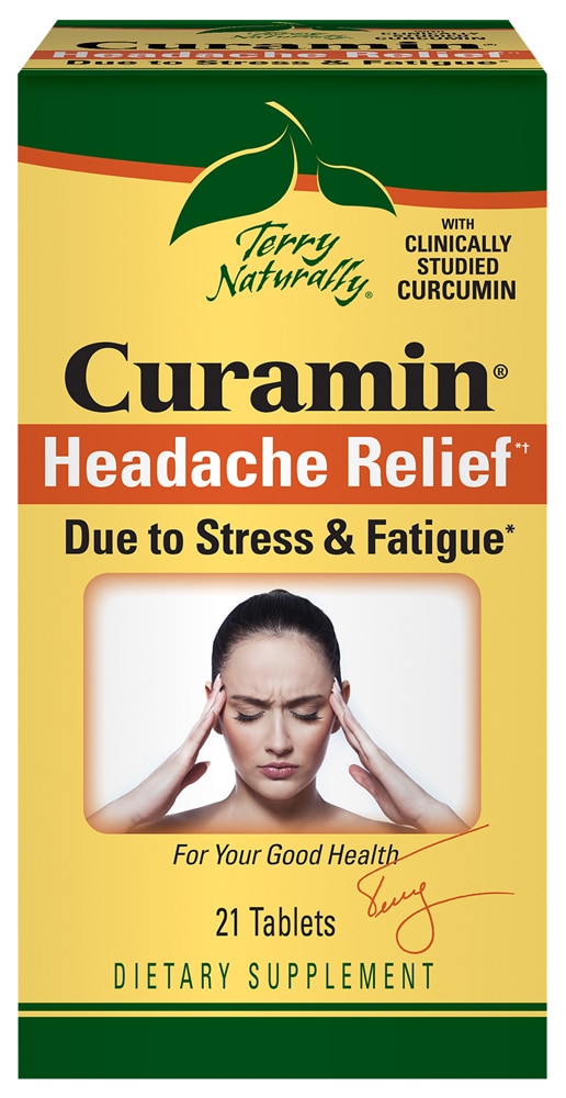 Курамин от головной боли — 21 таблетка Terry Naturally