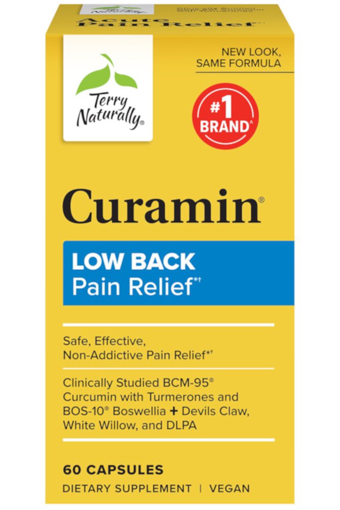 Curamin Low Back Pain Relief -- 60 Capsules (Капсулы) Terry Naturally