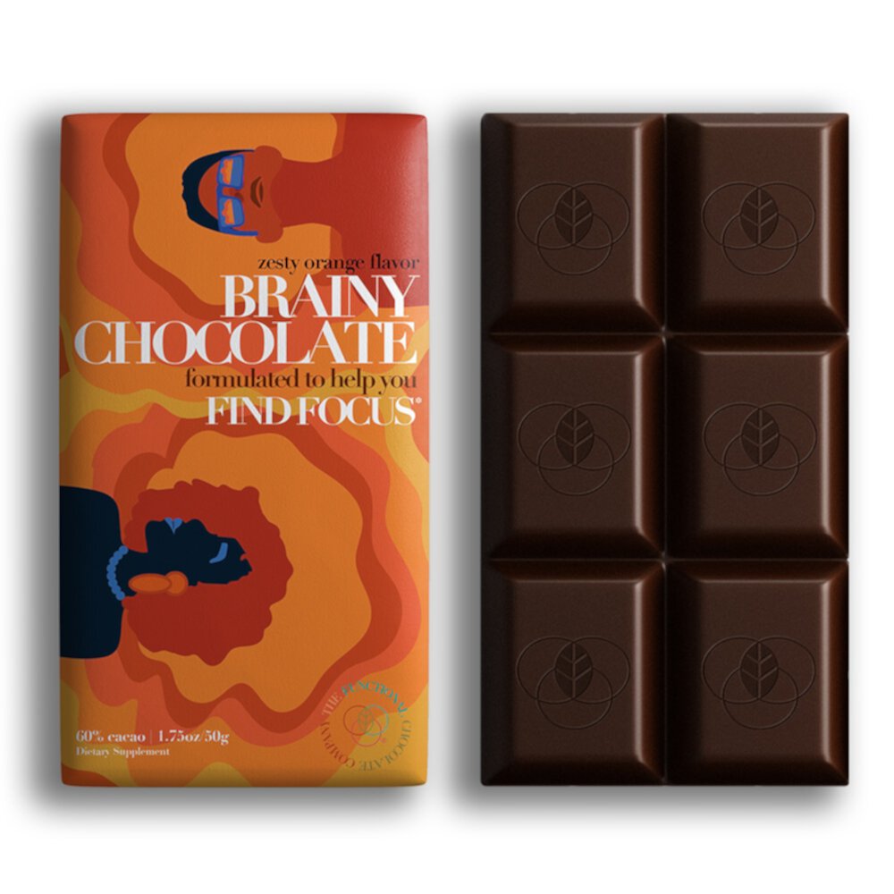Шоколад для Концентрации с Апельсином - 49.61 мл - The Functional Chocolate Company The Functional Chocolate Company