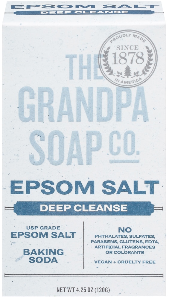 Мыло The Grandpa Soap Co Мыло для лица и тела с солью Эпсома для глубокого очищения -- 4,25 унции The Grandpa Soap Co.