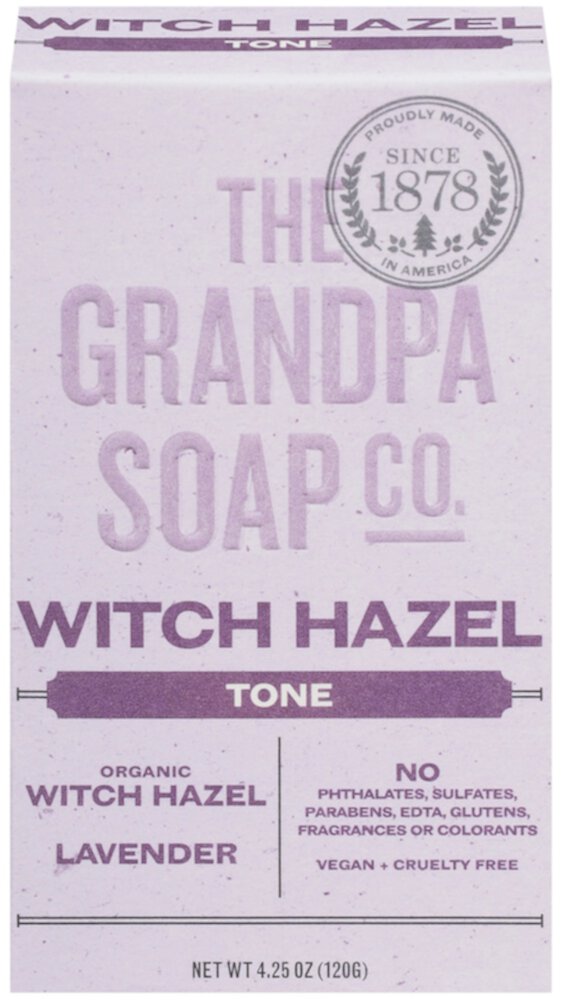 The Grandpa Soap Co Мыло-мыло для лица и тела с оттенком гамамелиса -- 4,25 унции The Grandpa Soap Co.