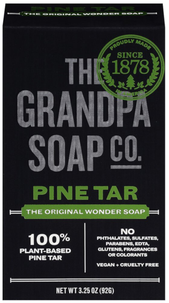 Оригинальное мыло The Grandpa Soap Co с сосновой дегтем, 3,25 унции The Grandpa Soap Co.