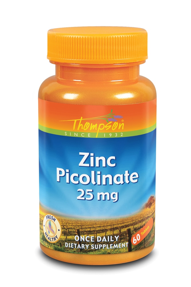 Zinc Picolinate -- 25 mg - 60 Tablets (Таблетки) Thompson