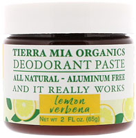 Tierra Mia Organics Дезодорант-паста Лимонная вербена - 2 жидких унции Tierra Mia Organics