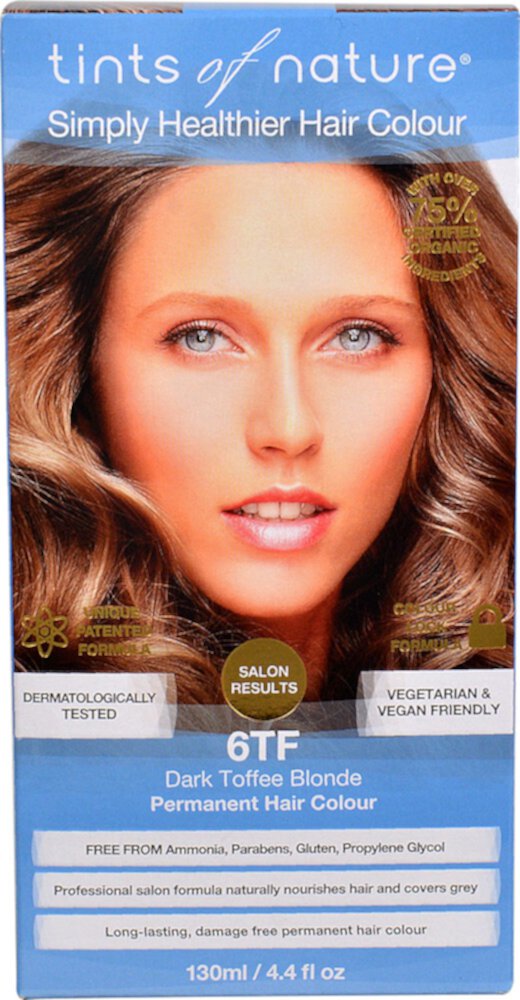 Стойкая краска для волос Tints of Nature Dark Toffee Blonde 6TF -- 4,4 жидких унции Tints of Nature