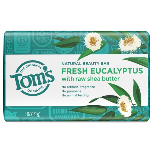 Natural Beauty Bar Soap Fresh Eucalyptus -- 5 oz Tom's of Maine