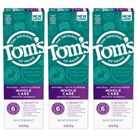 Зубная паста Tom's of Maine Whole Care Anticavity с зимней мятой — 4 унции каждая / упаковка из 3 шт. Tom's of Maine