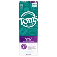 Зубная паста против кариеса Tom's of Maine Whole Care® с фторидом перечной мяты -- 4 унции Tom's of Maine