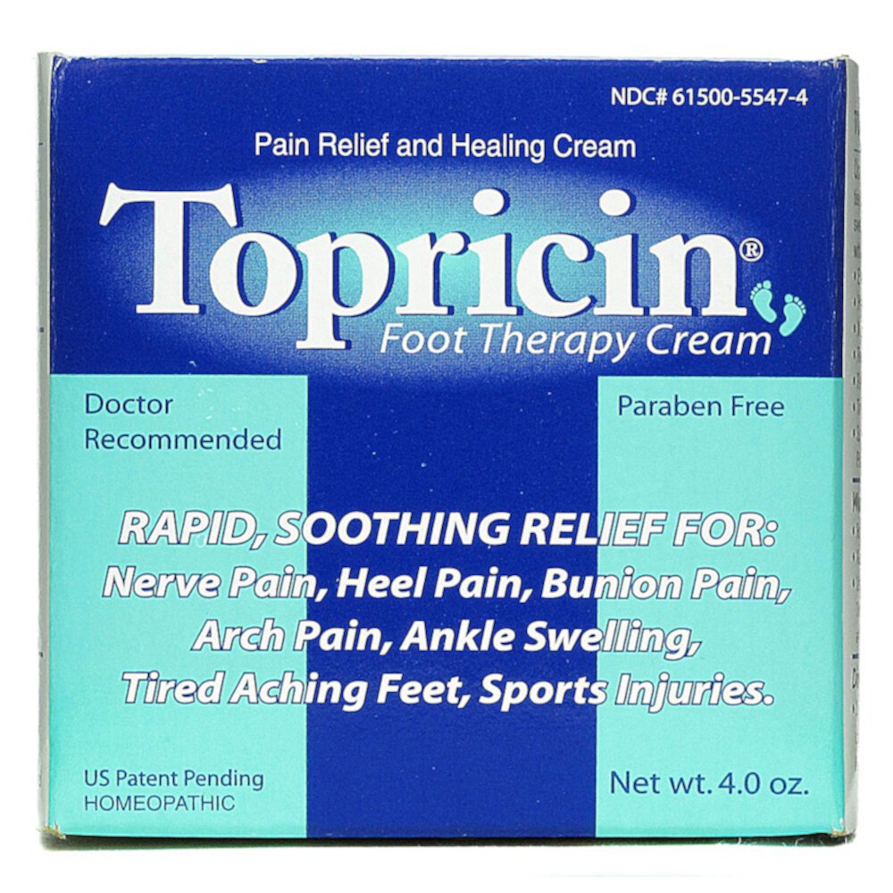 Foot Therapy Cream (Крем) -- 4 oz (Унции) Topricin