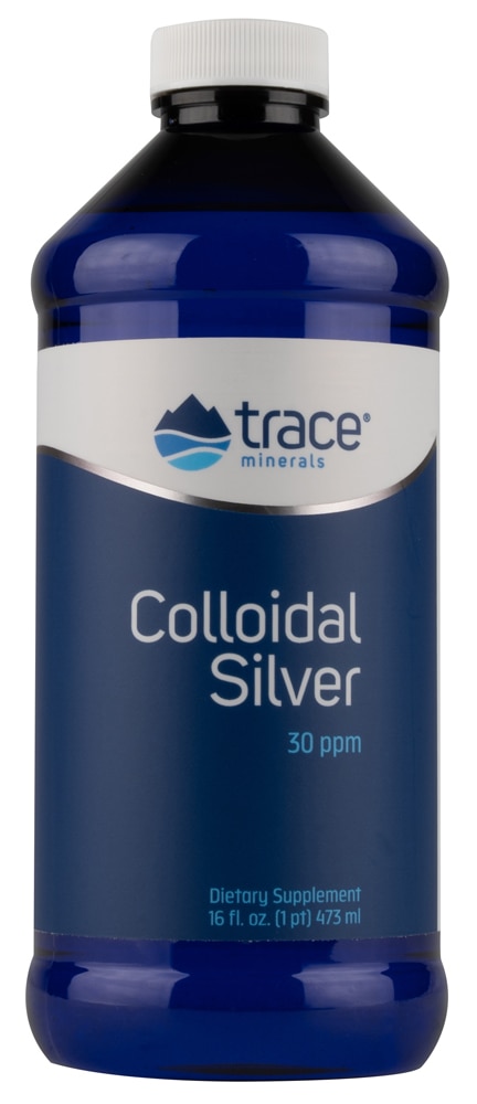 Colloidal Silver 30 ppm -- 16 fl oz (Жидкие унции) Trace Minerals ®