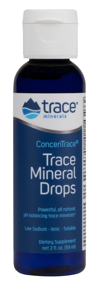 Trace Minerals Research ConcenTrace® Trace Mineral Drops — 2 жидких унции Trace Minerals ®