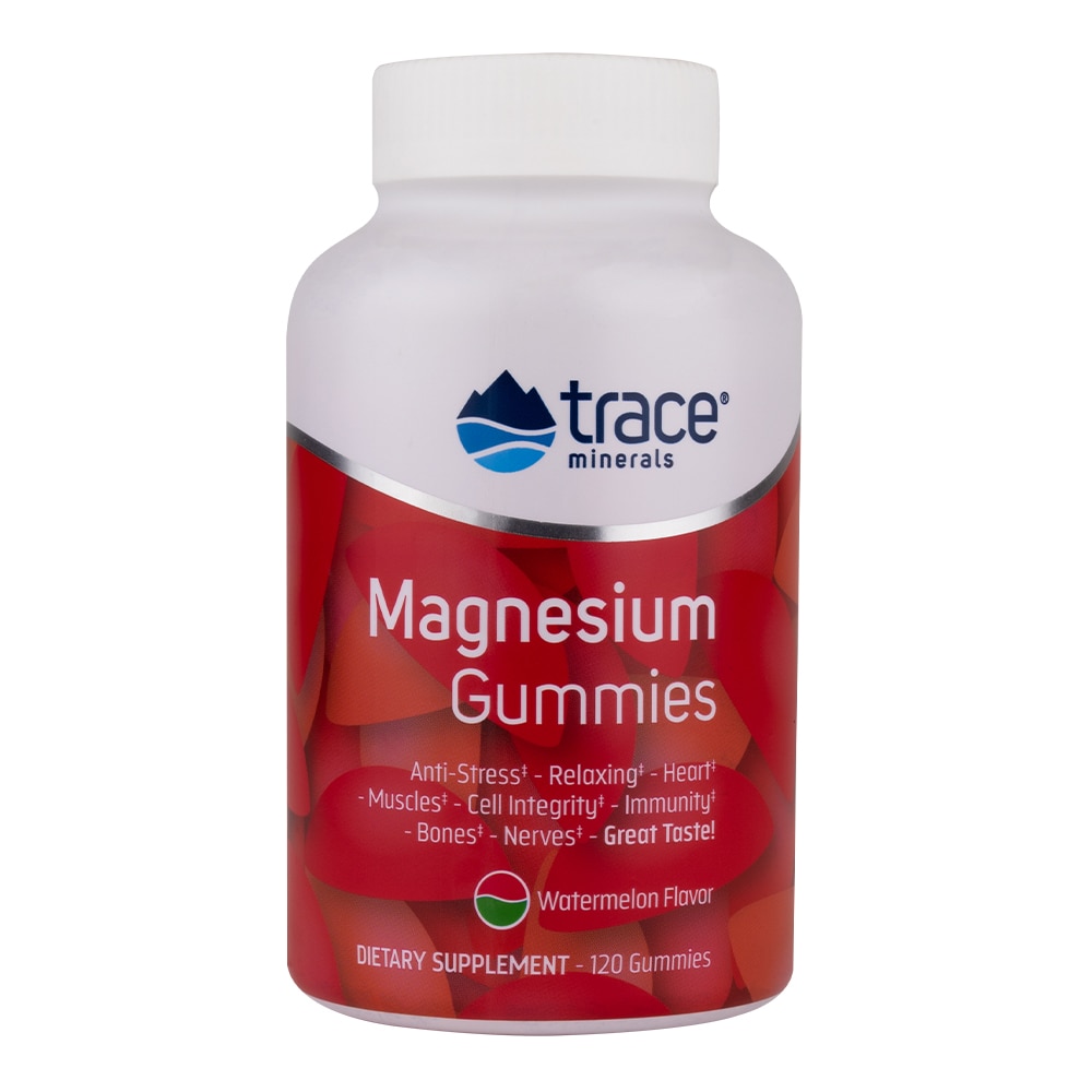 Magnesium Gummies (Жевательные конфеты) Watermelon -- 120 Gummies Trace Minerals ®