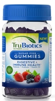 TruBiotics Daily Probiotic Adult Digestive + Immunity Health Жевательные конфеты без сахара Натуральная смесь ягод -- 90 жевательных конфет TruBiotics