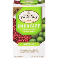 Twinings of London Engerize Зеленый чай матча с клюквой и лаймом - 18 чайных пакетиков Twinings