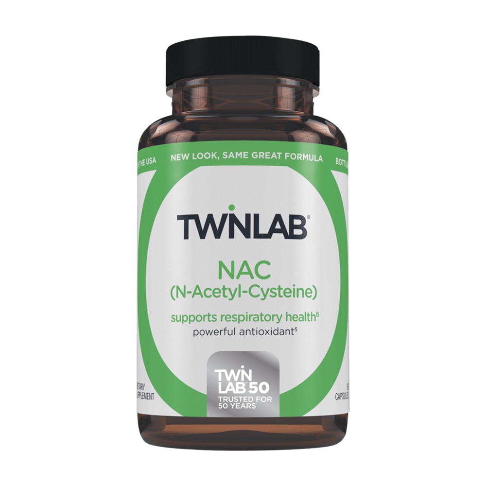 Twinlab NAC N-ацетилцистеин — 600 мг — 60 капсул Twinlab