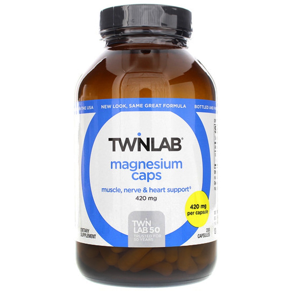 Магниевые капсулы Twinlab — 420 мг — 200 капсул Twinlab