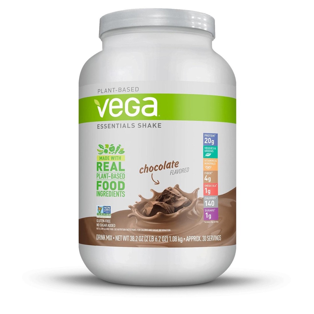 Порошковый шоколад Vega Essentials Shake на растительной основе — 30 порций Vega