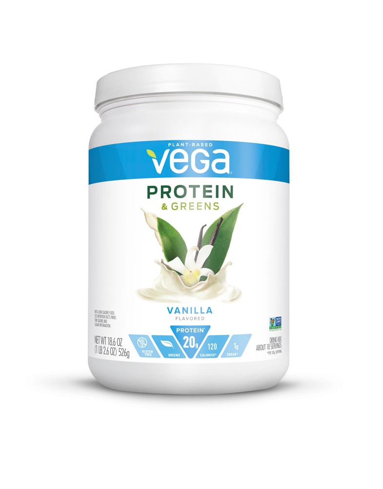 Protein & Greens Plant-Based Protein Powder (Порошок) Keto Friendly Vanilla -- 18 Servings (Порции) Vega