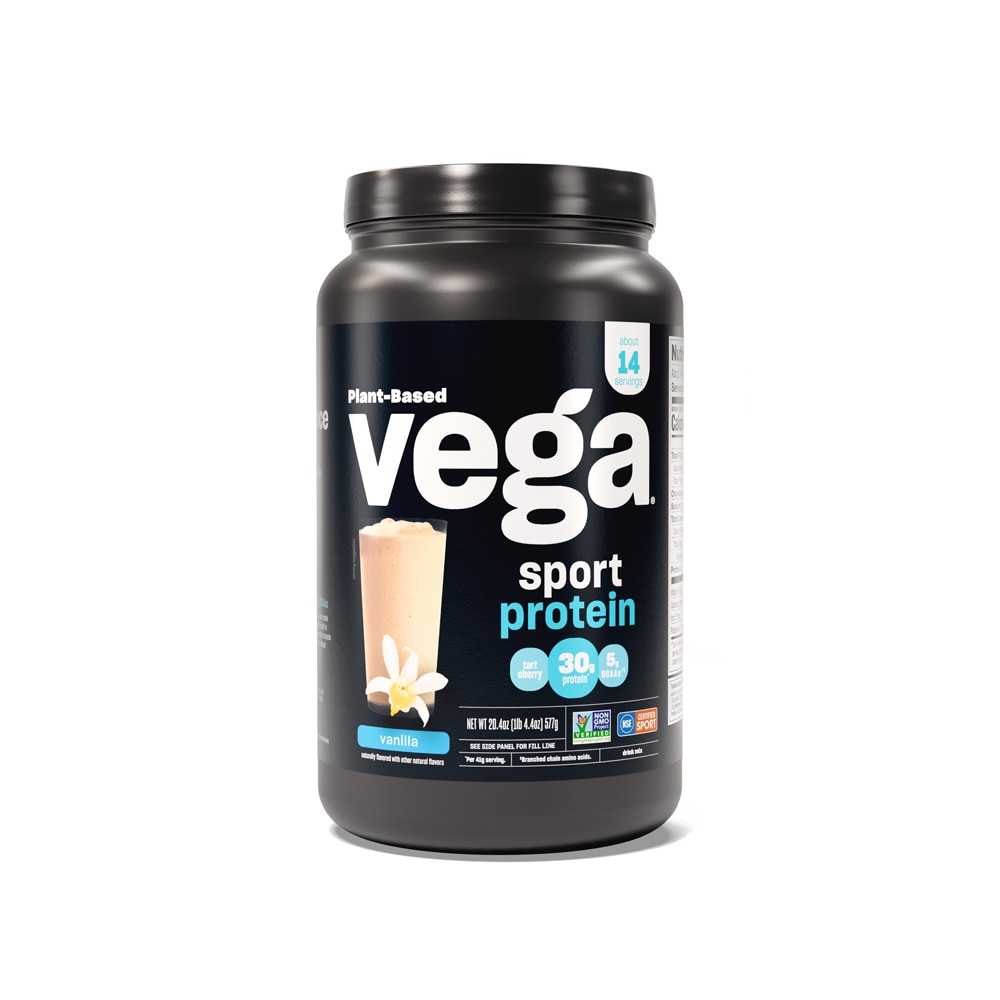 Sport Protein Powder (Порошок) Tub - NSF Certified for Sport Vanilla -- 14 Servings (Порции) Vega