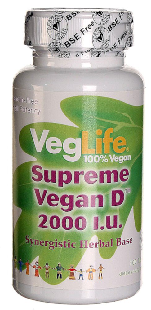 Supreme Vegan D™ — 2000 МЕ — 100 таблеток VegLife