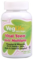 VegLife Vital Teen™ Girls Multiple — 60 веганских капсул VegLife