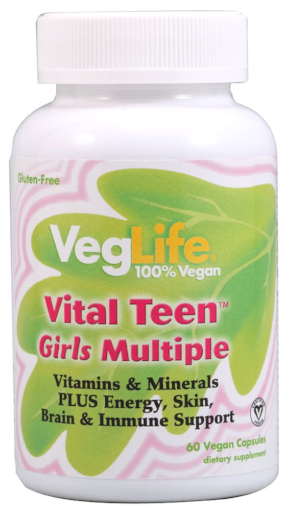 Vital Teen™ Girls Multiple -- 60 Vegan Capsules (Веганские капсулы) VegLife