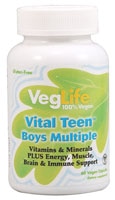 VegLife Vital Teen™ Boys Multiple — 60 веганских капсул VegLife