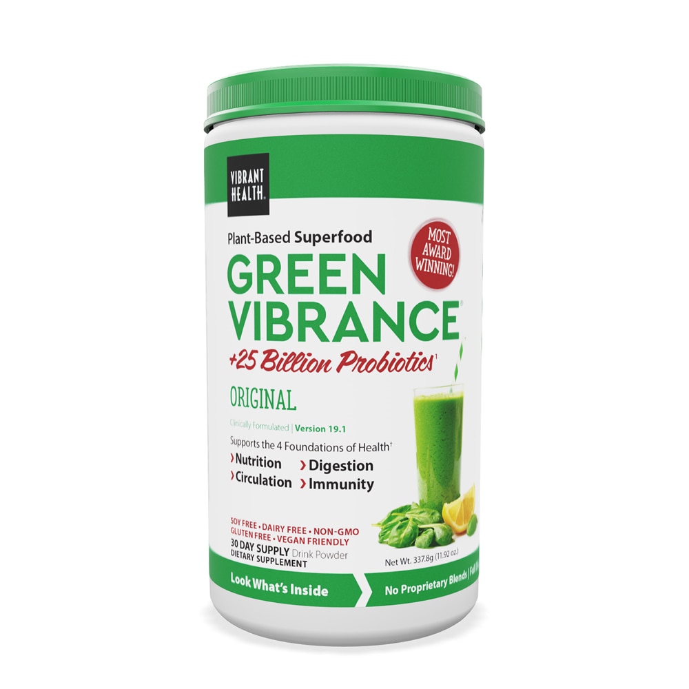 Green Vibrance® Powder (Порошок) -- 30 Servings (Порции) Vibrant Health