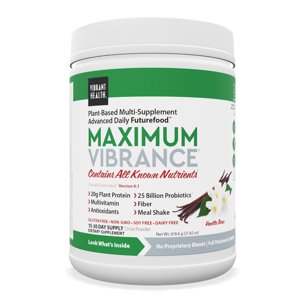 Maximum Vibrance™ Multi-Supplement Powder (Порошок) Vanilla Bean -- 20.74 oz (Унции) Vibrant Health